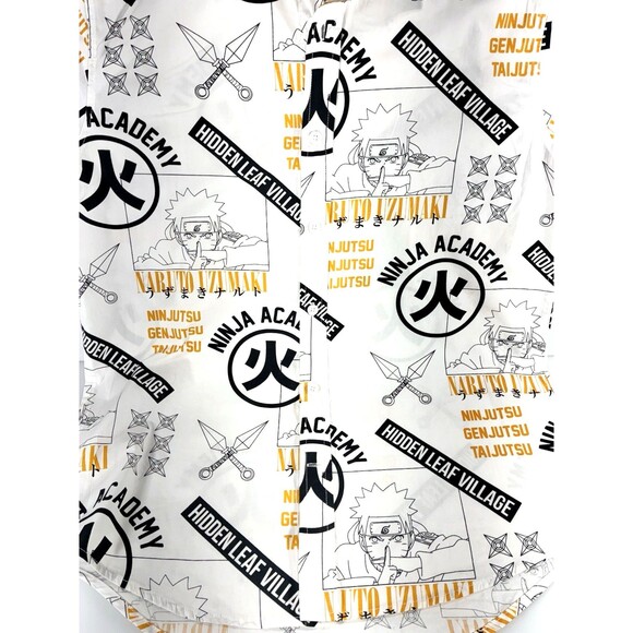 Vintage Naruto Shippuden Collection Button Shirt Mens Medium All Over Print - Picture 4 of 9